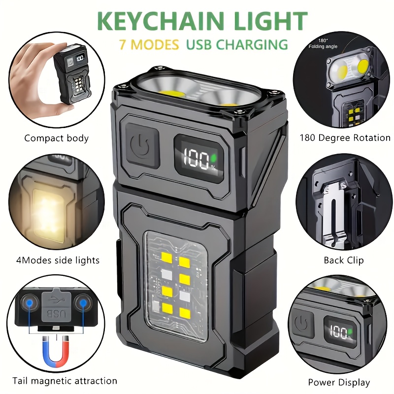 Outdoor Lighting Nearby - Mini linterna de bolsillo LED recargable,