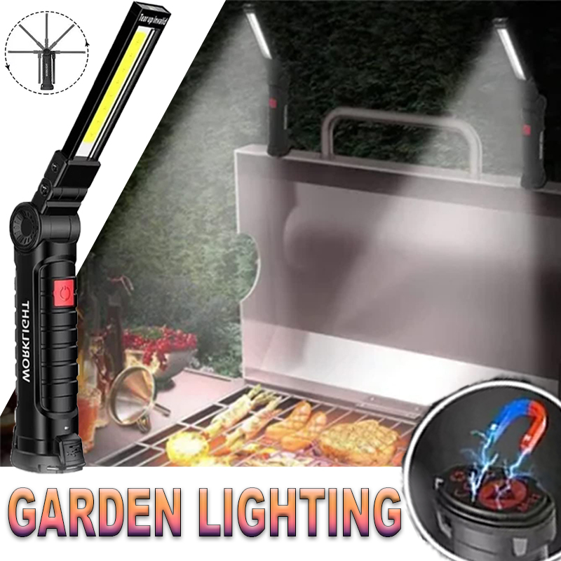 Outdoor Lighting Nearby - Linterna LED portátil con gancho magnético,