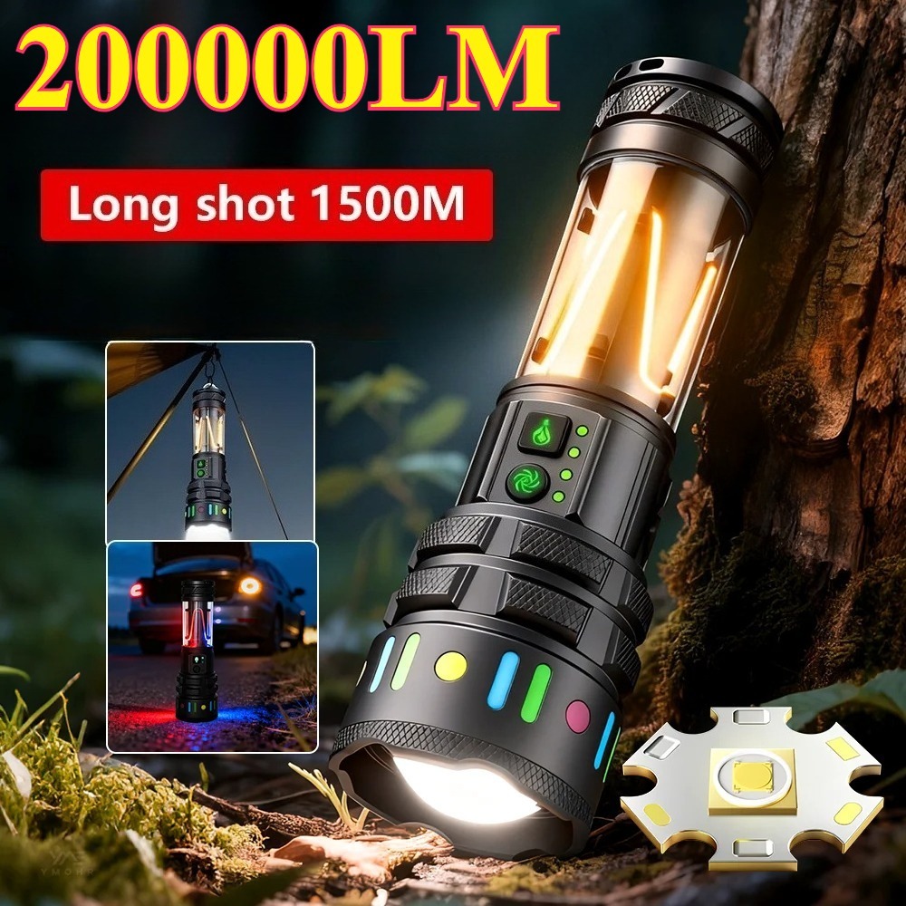 Outdoor Lighting Lowes - Potente Linterna LED Ultra Brillante, Recargable
