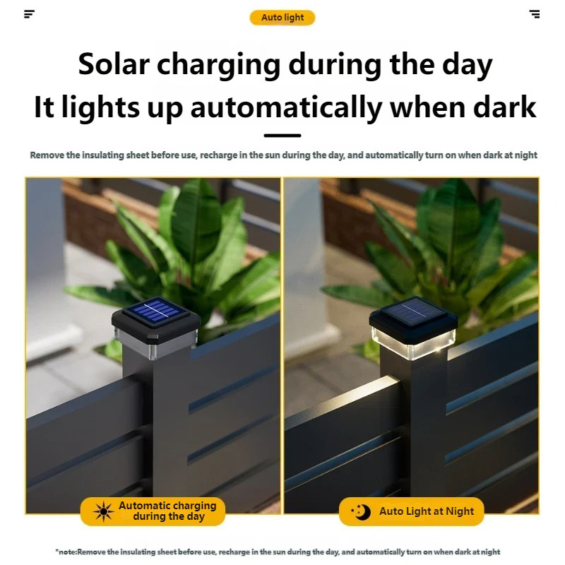 Post Cap Light - Lámpara Solar LED para Poste con