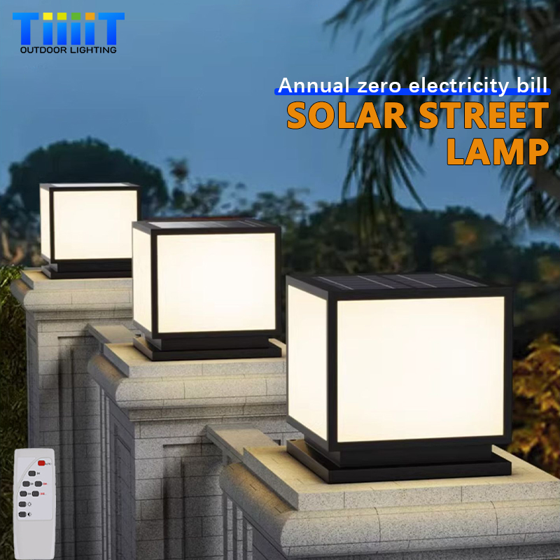 Post Cap Light - Lámpara Solar LED para Exteriores, Impermeable,