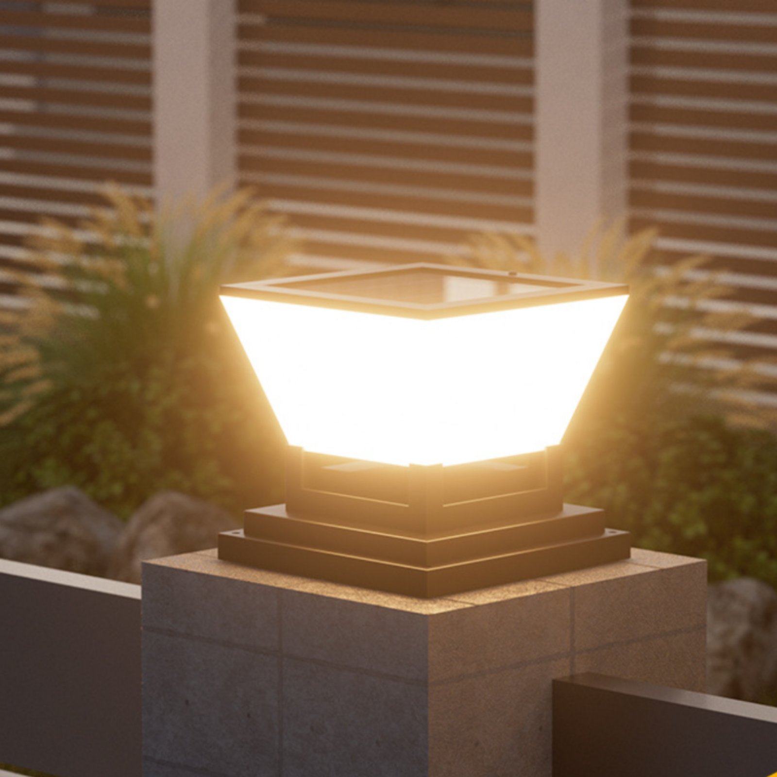 Post Cap Light - Lámpara Solar para Poste, Resistente al