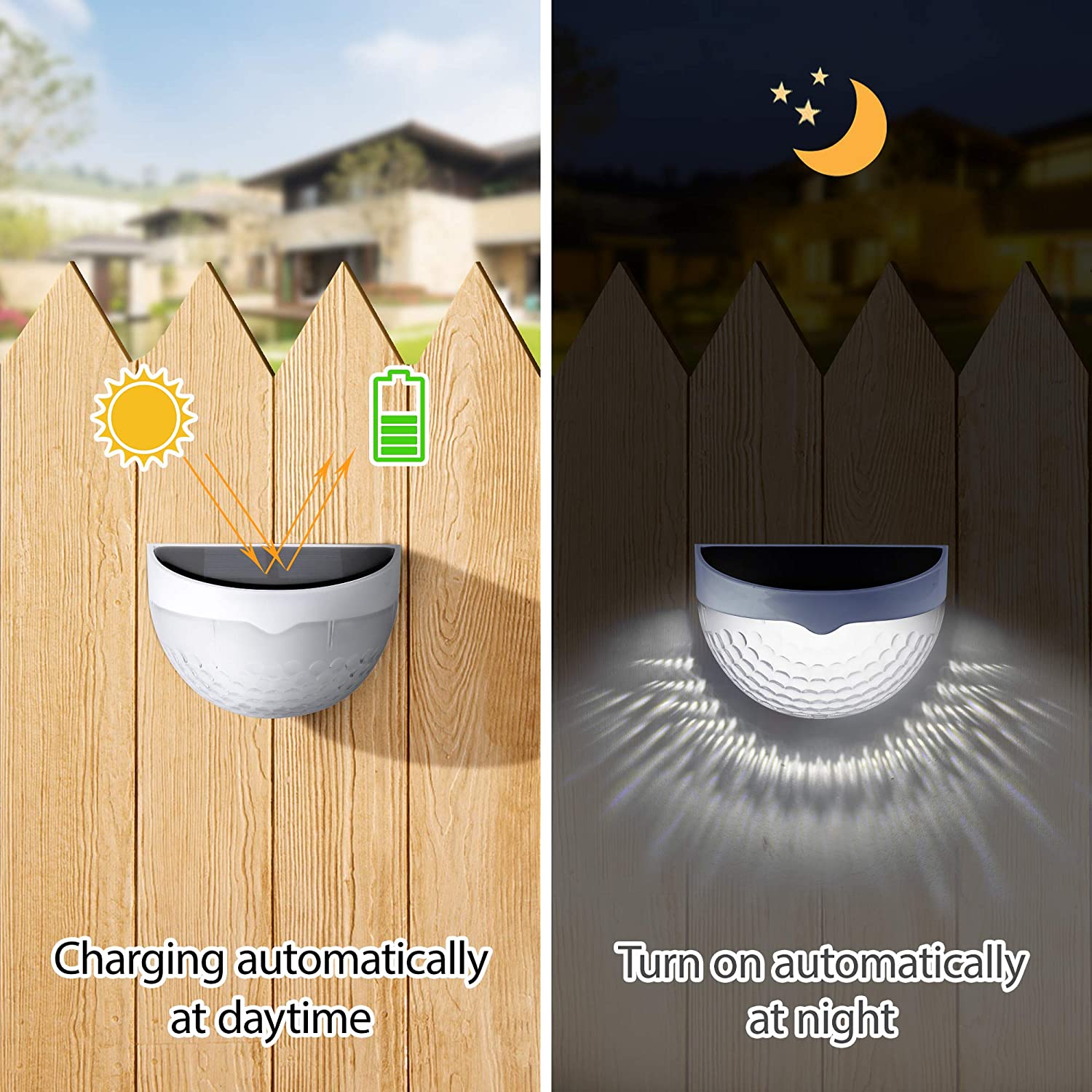 Lámpara Solar LED para Exterio - Solar Wall Sconce reseña y precio