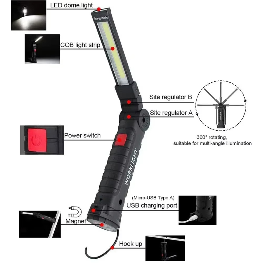 Linterna LED portátil con ganc - Outdoor Lighting Nearby reseña y precio