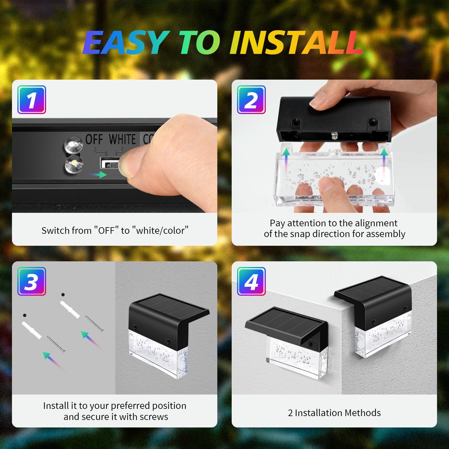 Luces solares para valla, impe - Post Cap Light reseña y precio