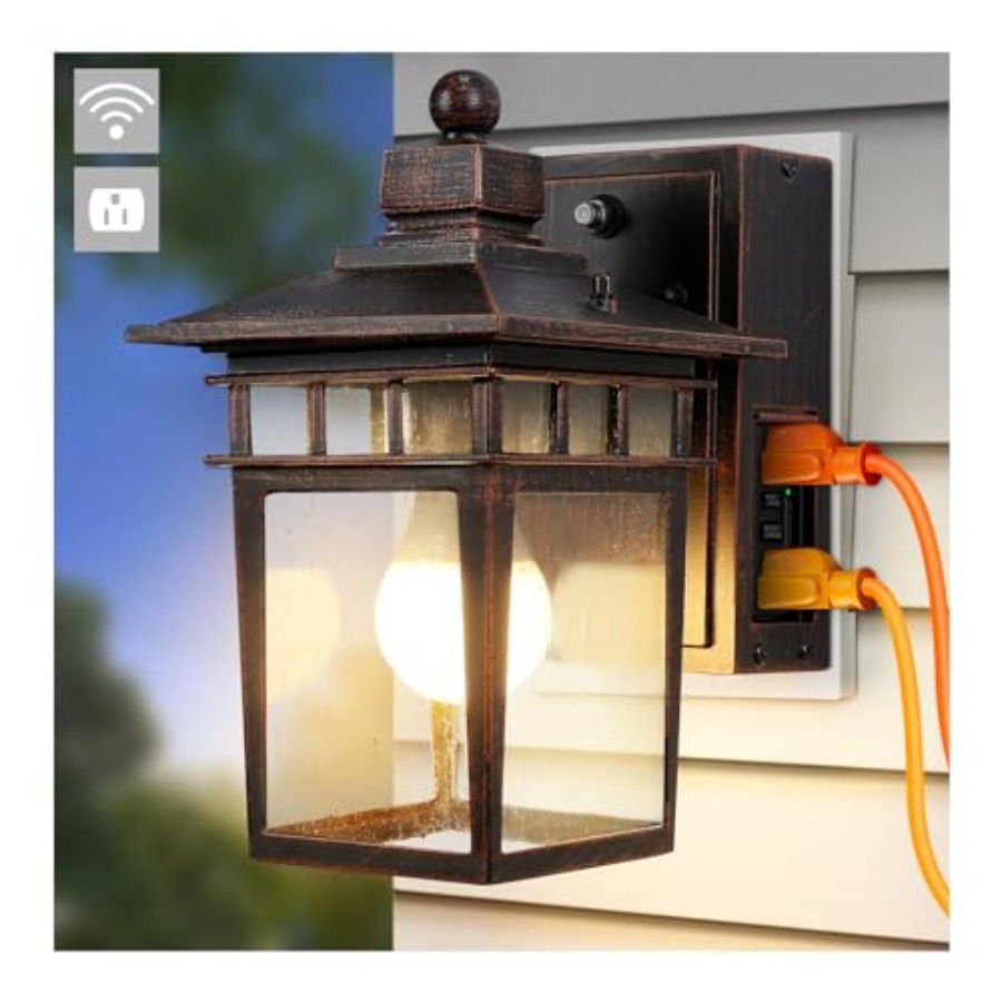 Lámpara Exterior con Enchufe G - Solar Wall Sconce reseña y precio
