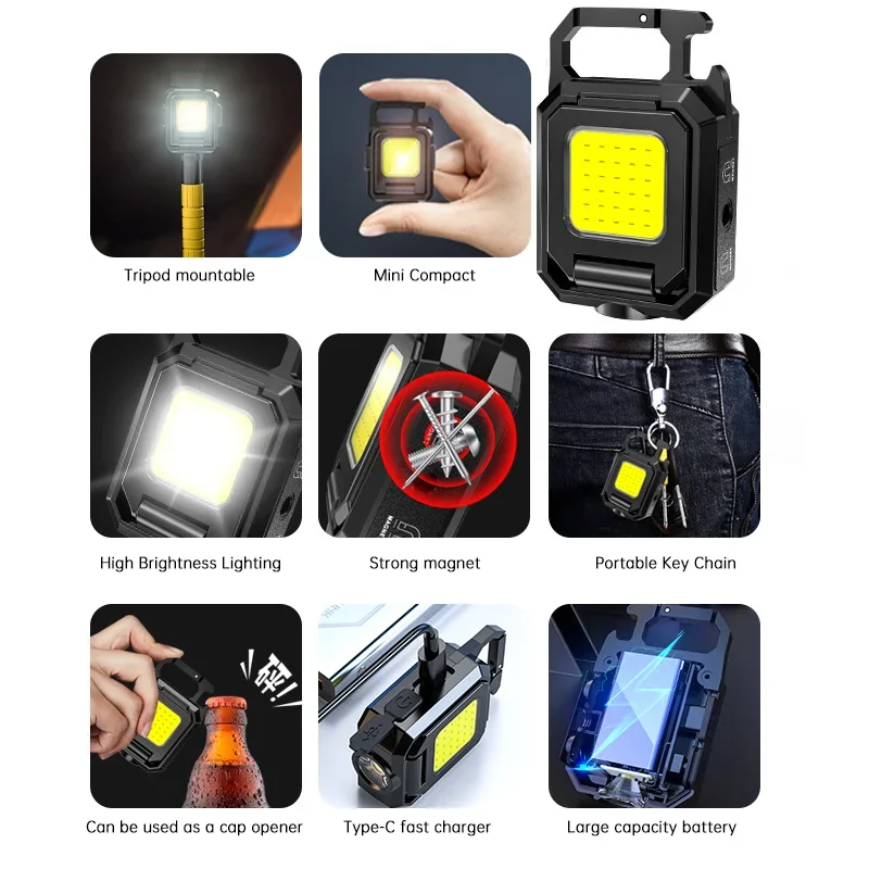 Mini linterna llavero luz COB  - Outdoor Lighting Nearby reseña y precio