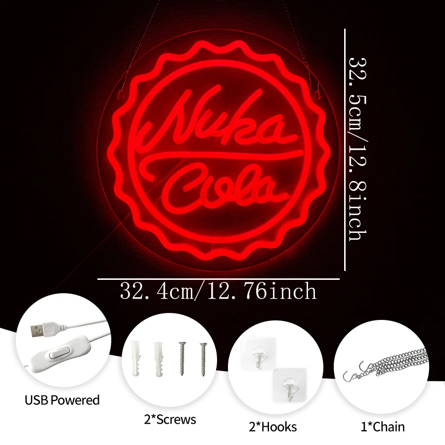 Letrero de neón LED Nuka Cola, - Post Cap Light reseña y precio