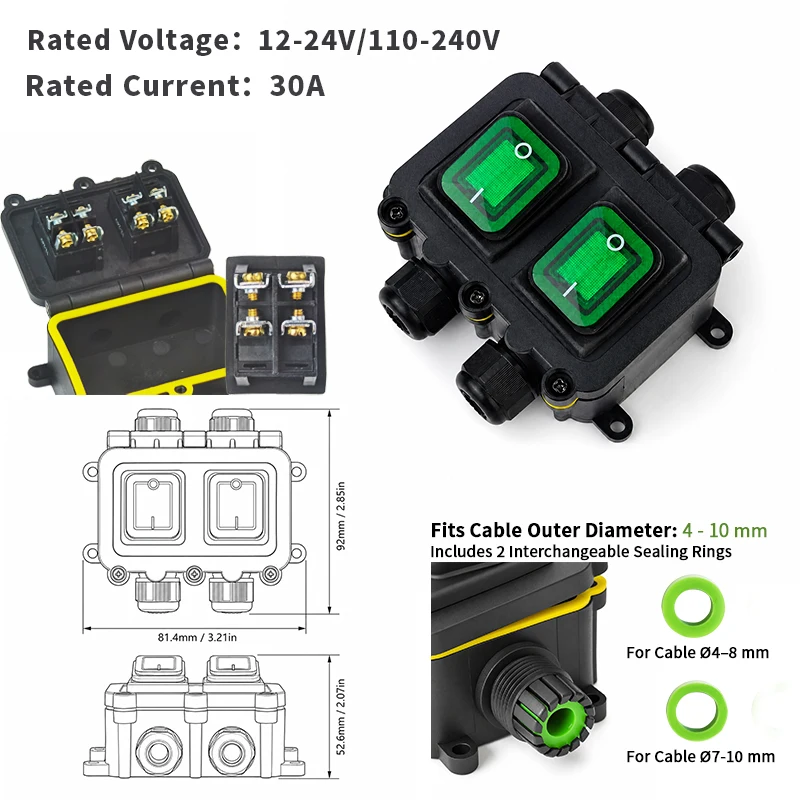 Caja de interruptores basculan - Outdoor Lighting Options reseña y precio