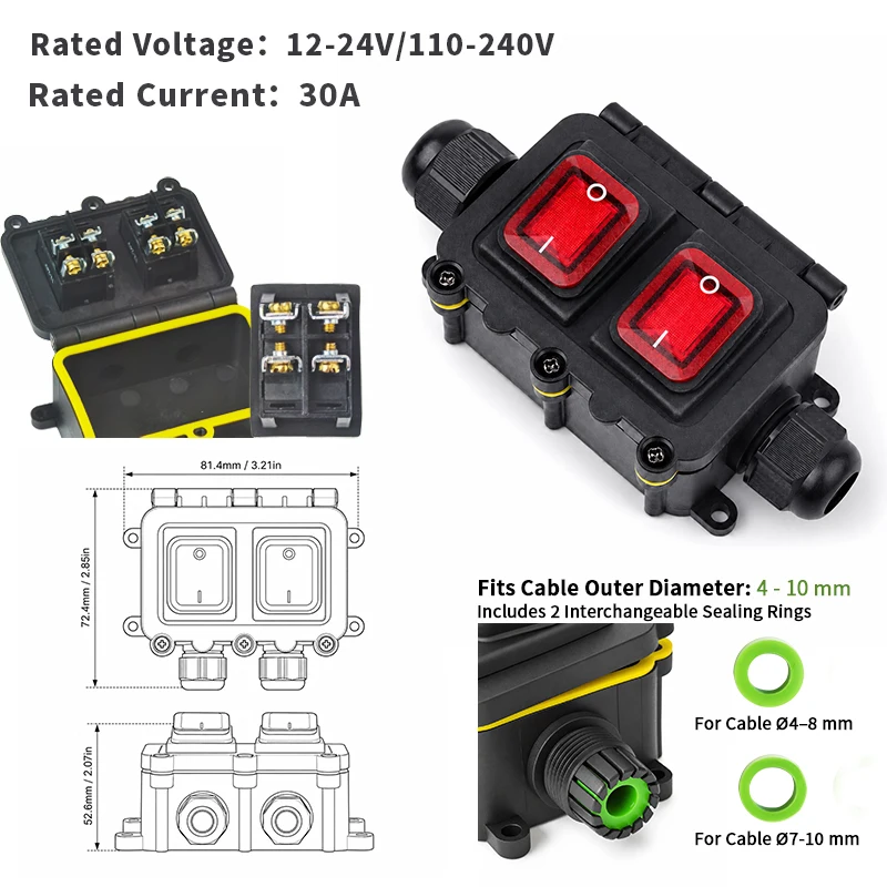 Caja de interruptores basculan - Outdoor Lighting Options reseña y precio
