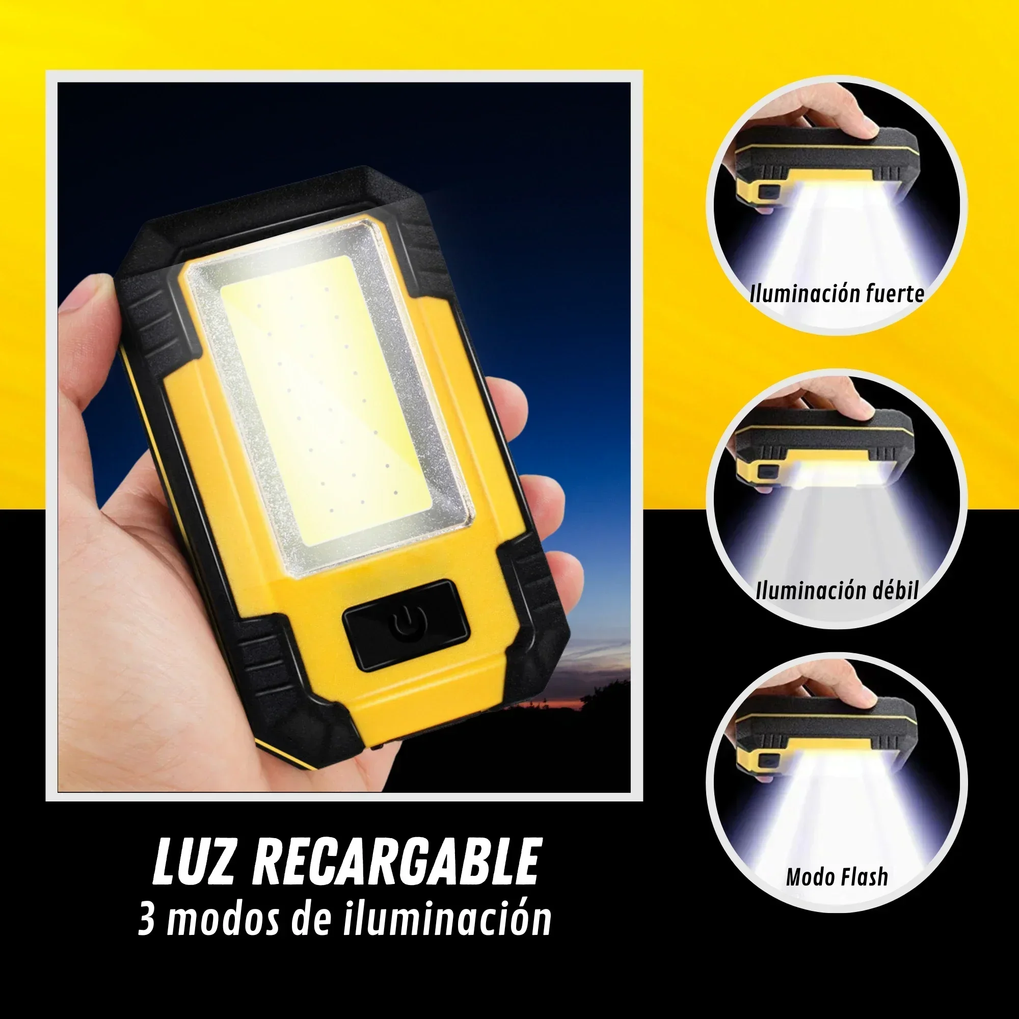 Luz de trabajo recargable port - Outdoor Lighting Nearby reseña y precio