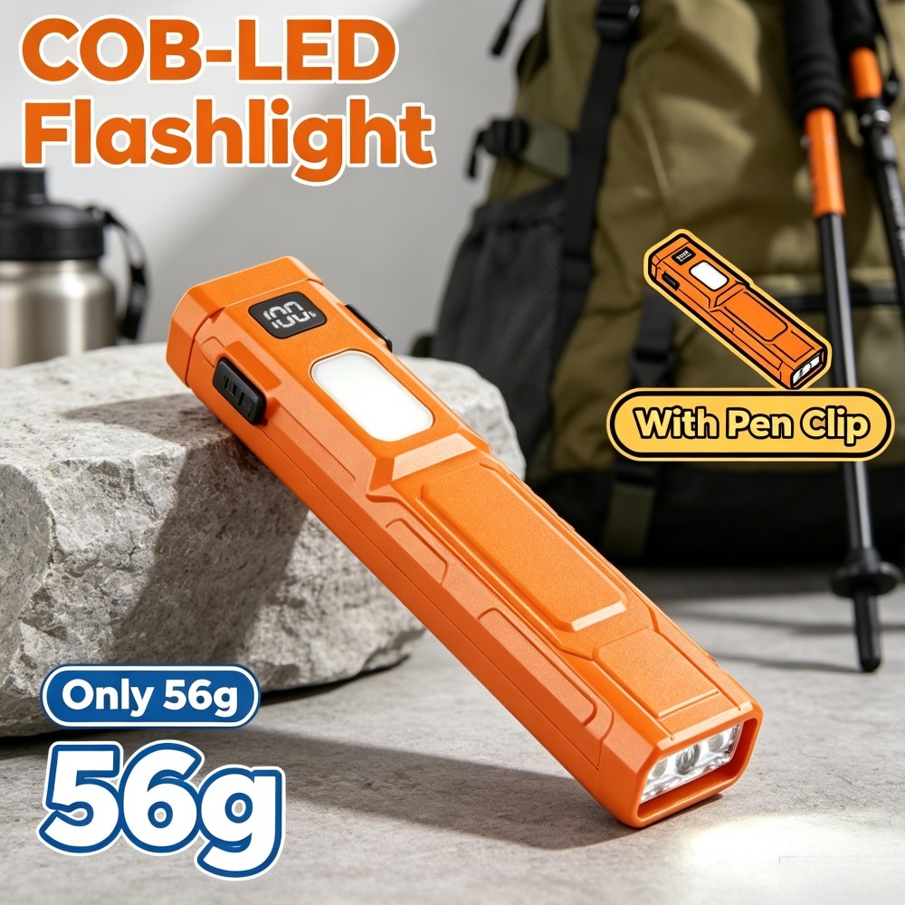 Linterna LED COB EDC con clip  - Outdoor Lighting Nearby reseña y precio